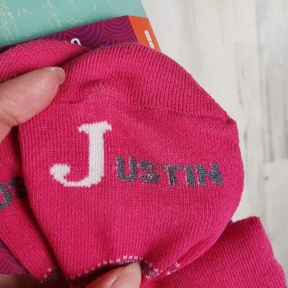 NWT Justin Boots Fashion Cushioned Sole Over The Calf Socks Women's Size Small - Picture 10 of 13